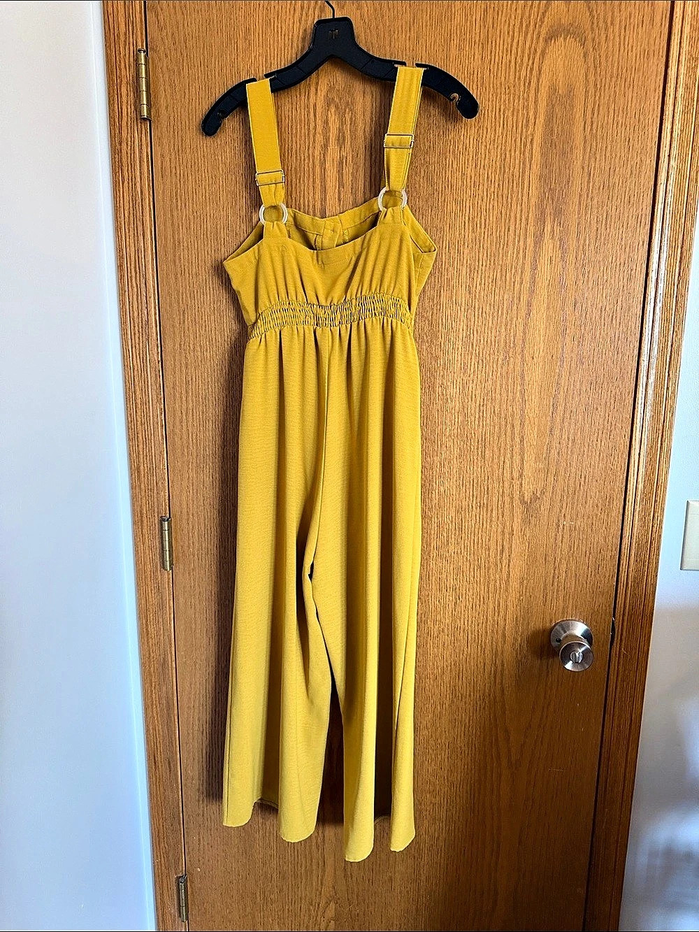 Yellow Button-Front Jumpsuit - Picture 2 of 2